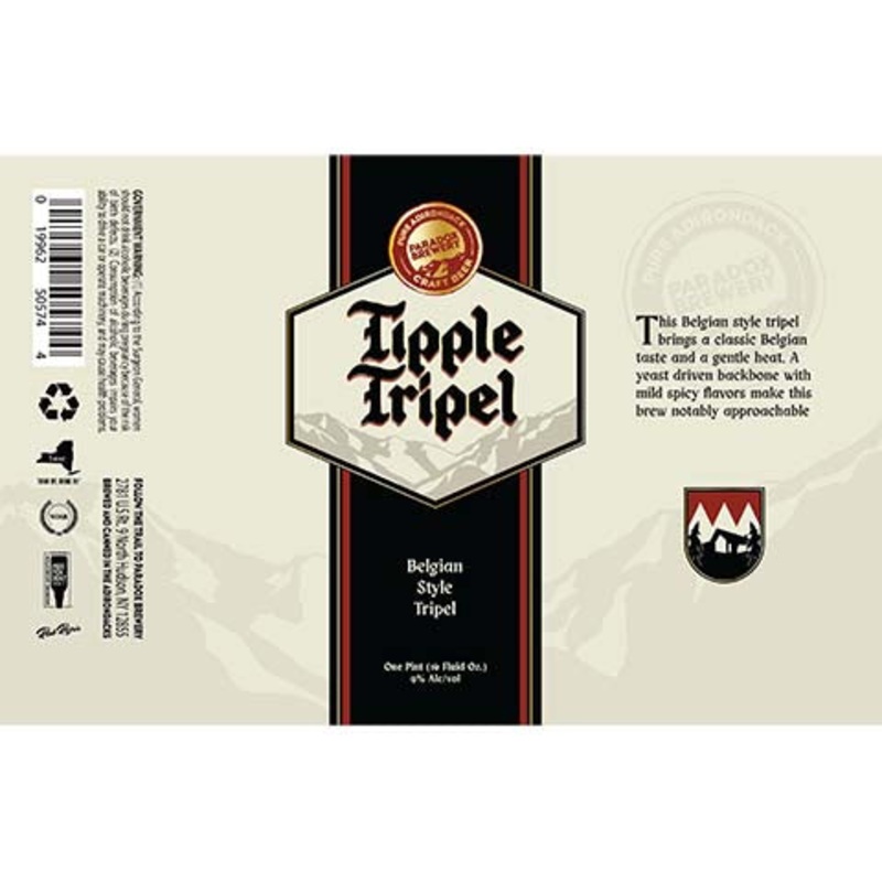 Paradox Brewery Tipple Tripel Ale 16OZ SINGLE CAN