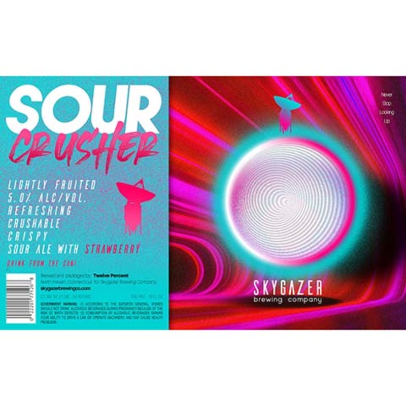 Skygazer Sour Crusher Strawberry Sour Ale 16OZ SINGLE CAN