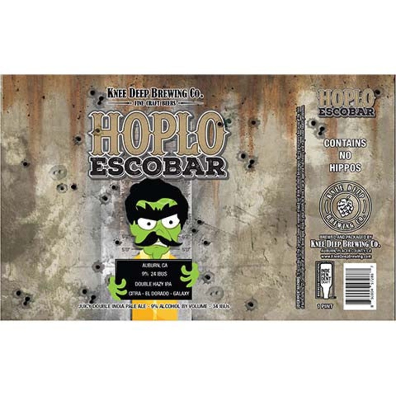 Knee Deep Hoplo Escobar Double Hazy IPA 16OZ SINGLE CAN