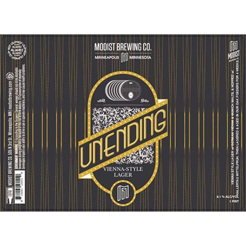 Modist Brewing Unending Lager 16OZ SINGLE CAN