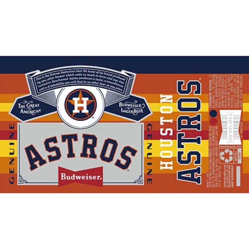 Budweiser H Astros 12OZ SINGLE CAN