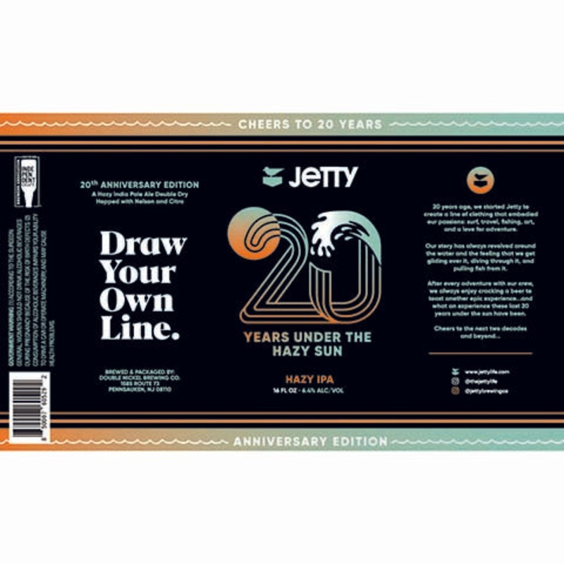 Double Nickel Jetty 20 Years Under The Hazy Sun Hazy IPA 16OZ SINGLE CAN