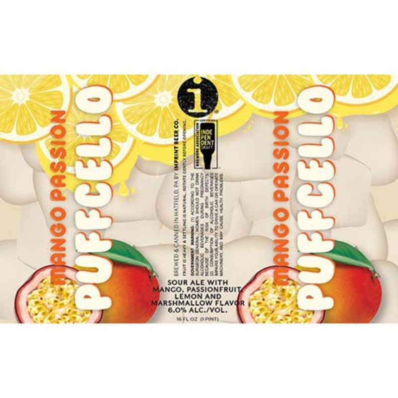 Imprint Beer Mango Passion Puffcello Sour Ale 16OZ SINGLE CAN