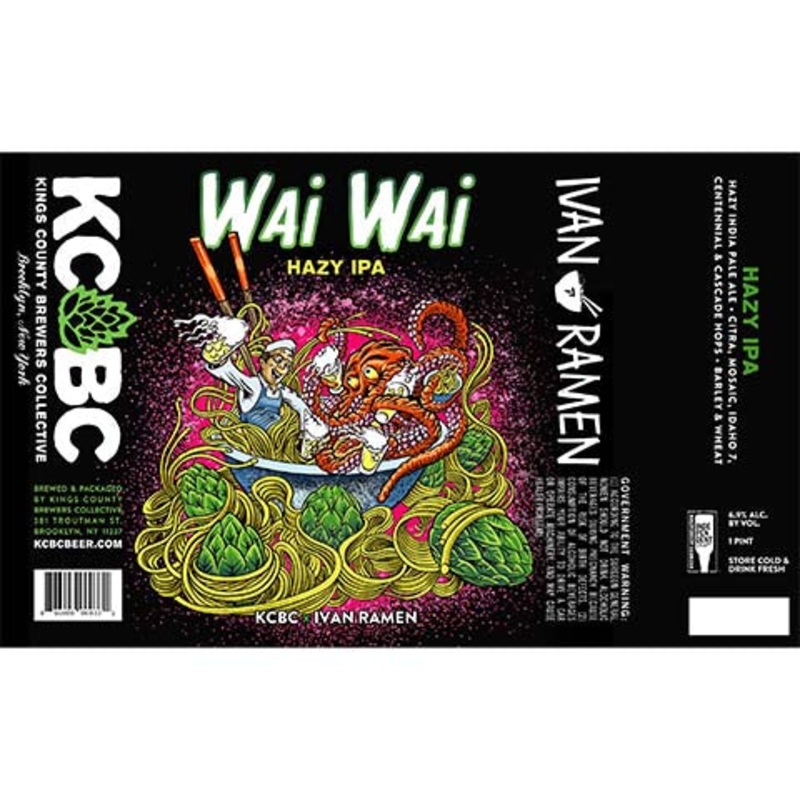 Kings County Brewers Collective Wai Wai Hazy IPA 16OZ SINGLE CAN