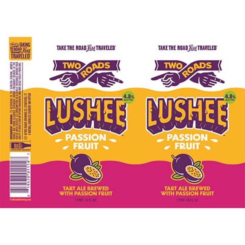 Two Roads Lushee Passion Fruit Tart Ale 16OZ SINGLE CAN