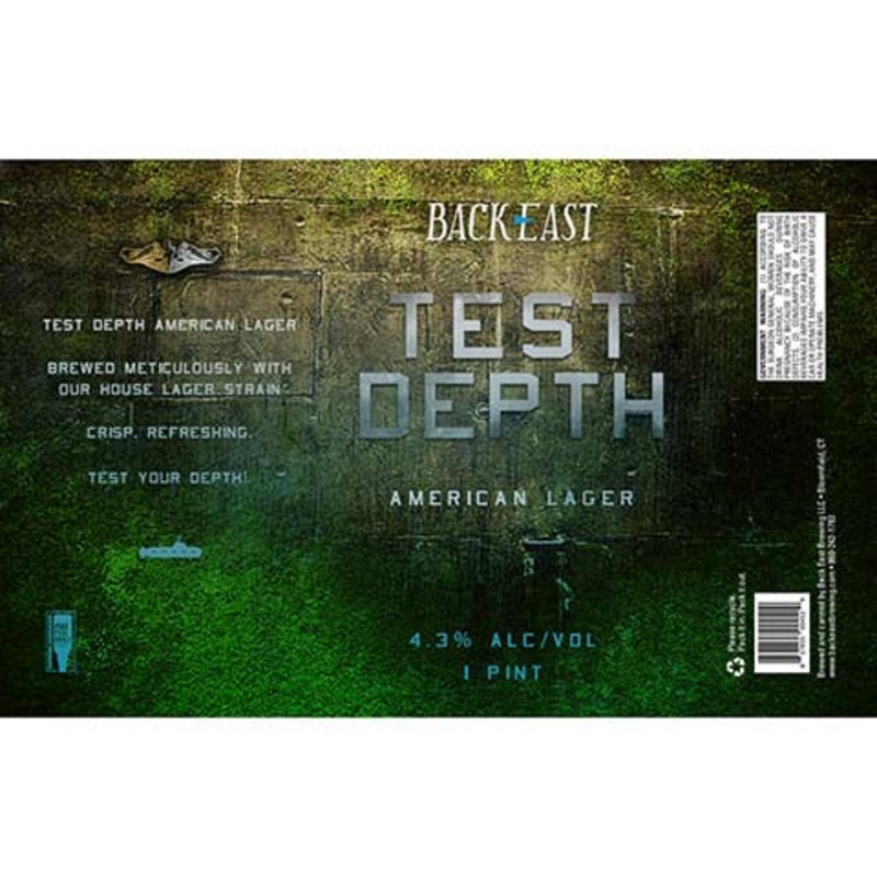 Back East Test Depth American Lager 16OZ SINGLE CAN