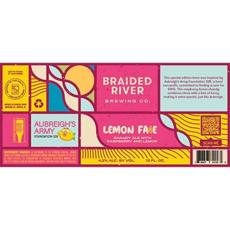 Braided River Lemon Face Shandy 12OZ SINGLE CAN