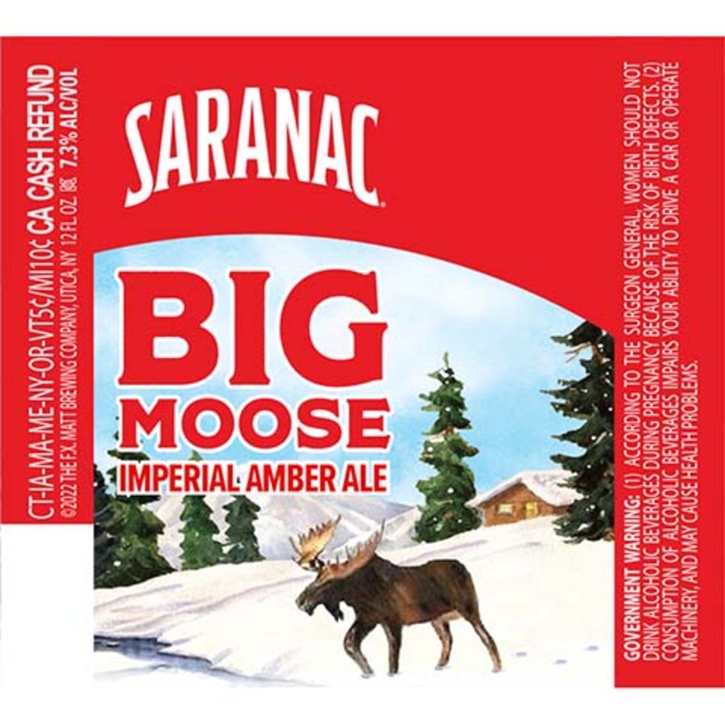 Saranac Big Moose Imperial Amber Ale 12OZ SINGLE BTL
