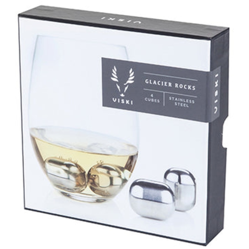 VISKI GLACIER ROCKS STAINLESS STEEL WINE GLOBES 4PK @ Township [1022751] ml