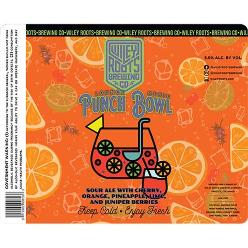Wiley Roots Lounge Music Punch Bowl Sour Ale 16OZ SINGLE CAN