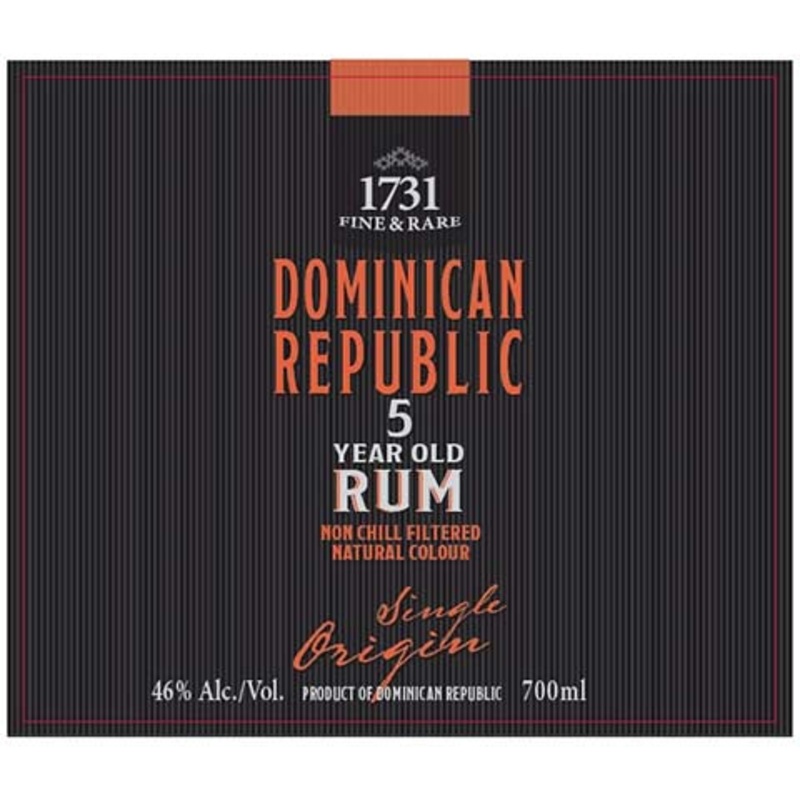 1731 Fine & Rare Dominican Republic 5 Year Old Rum 700ML BTL