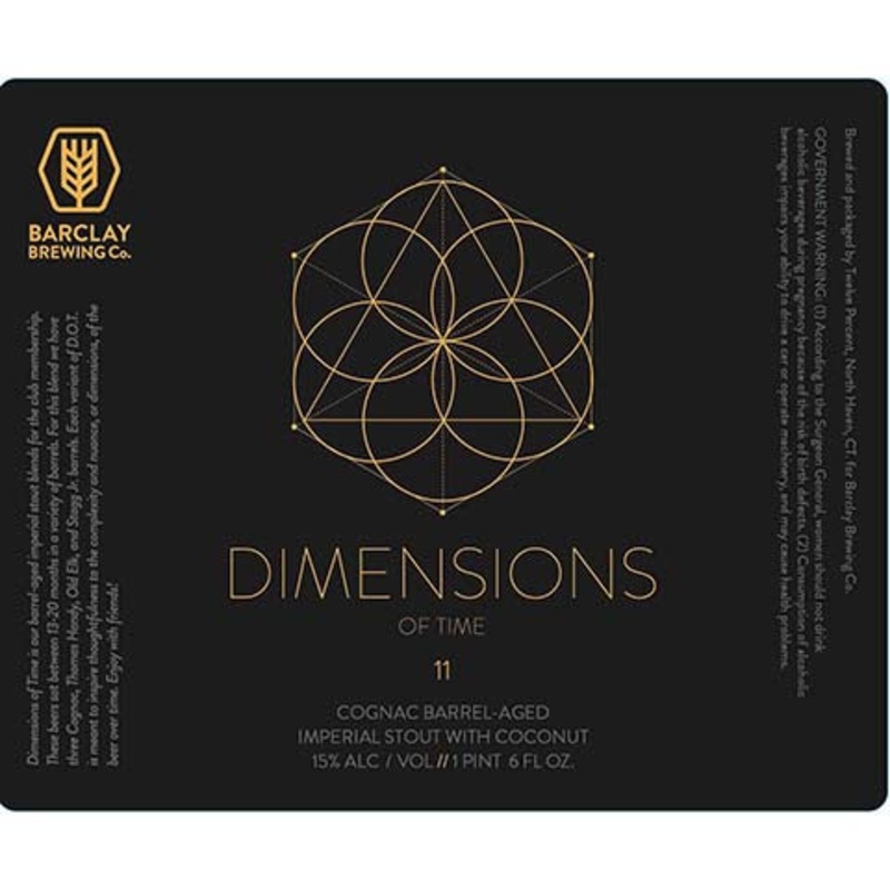 Barclay Dimensions of Time – 11 (Cognac Coconut) Imperial Stout 22OZ SINGLE CAN