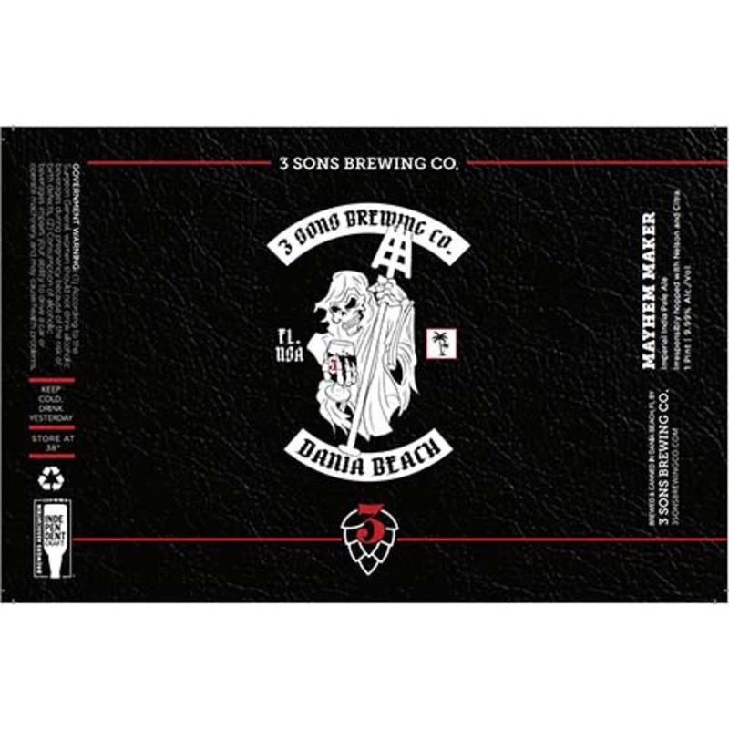 3 Sons Mayhem Maker Imperial IPA 16OZ SINGLE CAN
