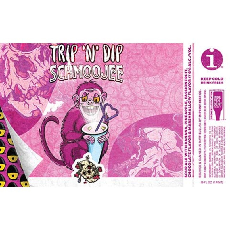 Imprint Trip ‘N’ Dip Schmoojee Sour Ale (Banana, Pineapple, Passionfruit, Chocolate) 16OZ SINGLE CAN