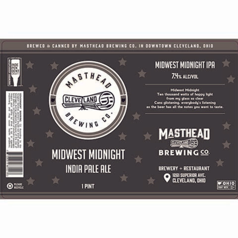 Masthead Midwest Midnight IPA 16OZ SINGLE CAN