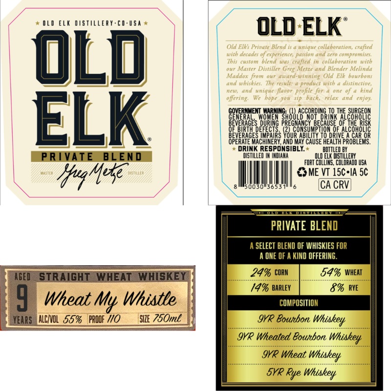 Old Elk Private Blend Wheat My Whistle Straight Whiskey