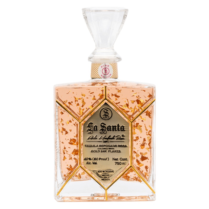Tequila La Santa Reposado Rosa (Pink) Gold 24K