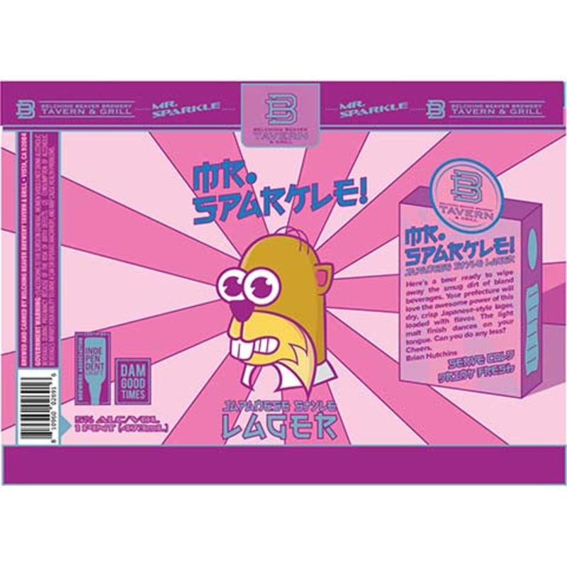 Belching Beaver Mr. Sparkle Japanese Lager 16OZ SINGLE CAN