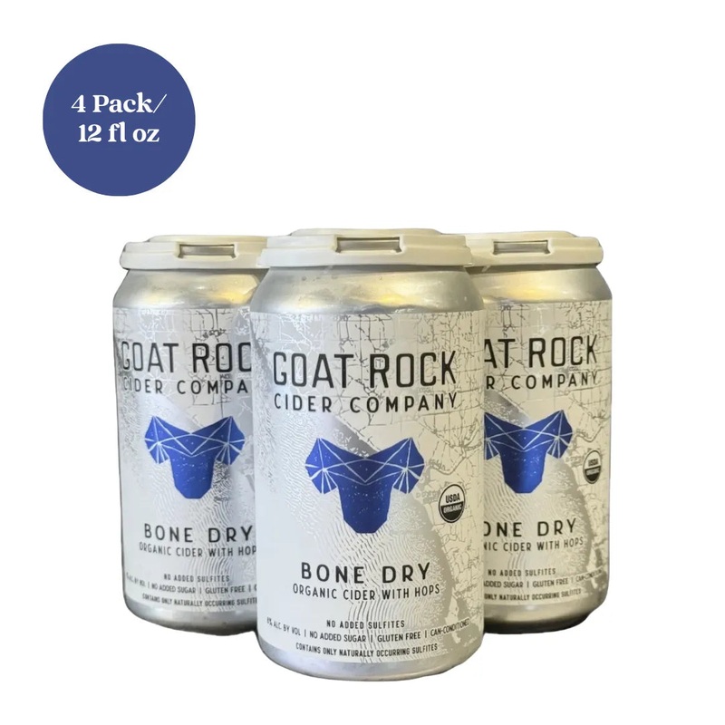 Goat Rock Bone Dry Cider 4pk 12 fl oz Cans