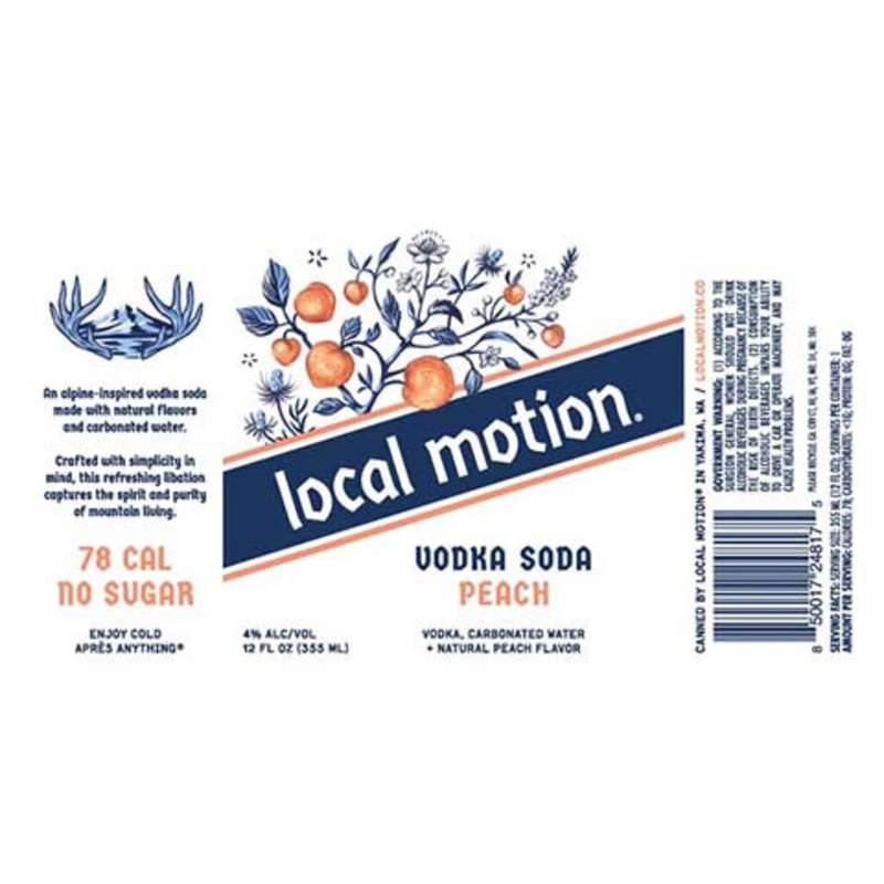 Local Motion Vodka Soda Peach 12OZ SINGLE CAN