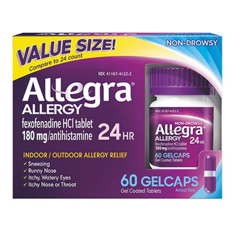 Allegra Allergy 24 Hour Gelcaps 60 GELCAPS