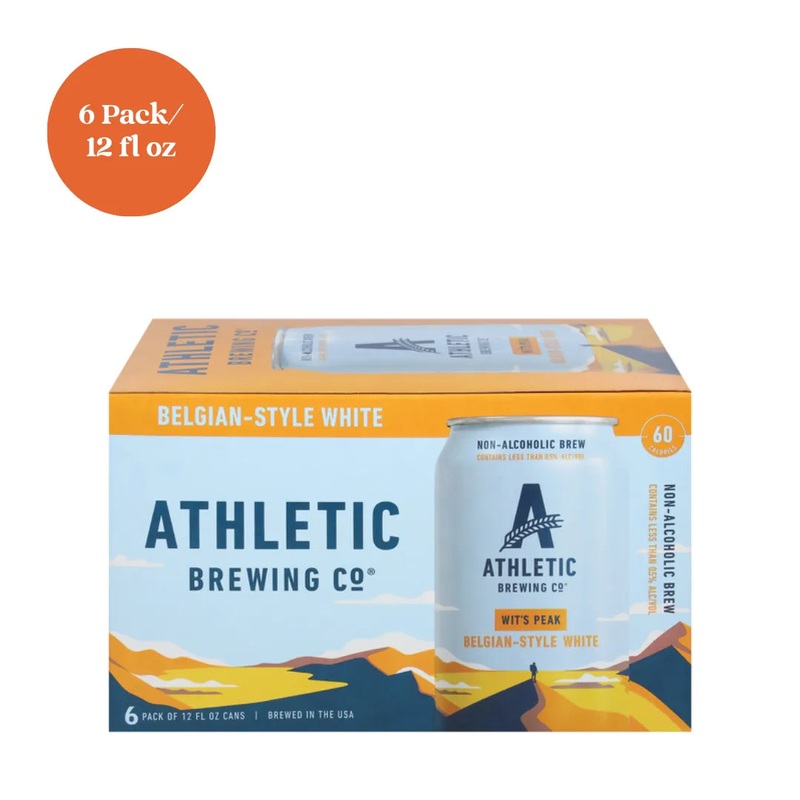 Athletic Brewing Wit’s Peak Belgian Style White Non-Alcoholic Beer 6pk 12 fl oz Cans