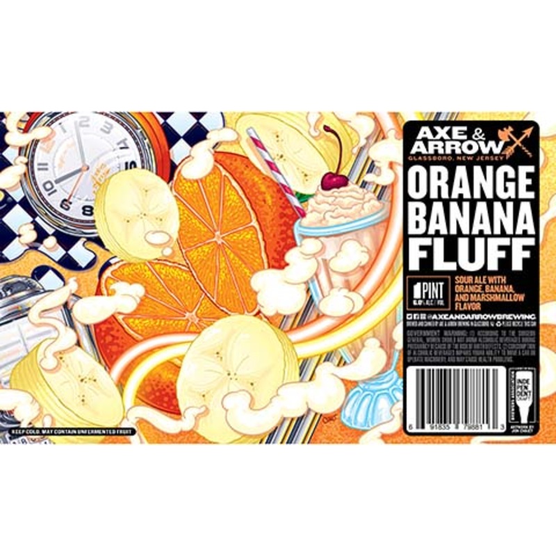 Axe & Arrow Orange Banana Fluff Sour 16OZ SINGLE CAN
