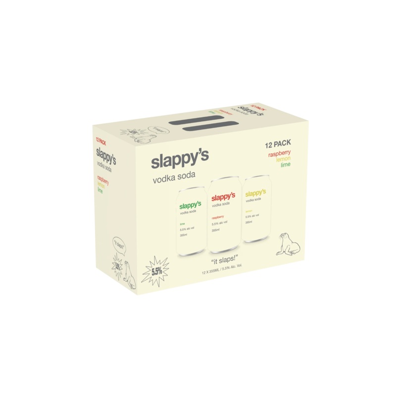 SLAPPYS VODKA SODA MIX PACK 12PK 355ML CAN @ Kelowna [1053509] 4260 ml