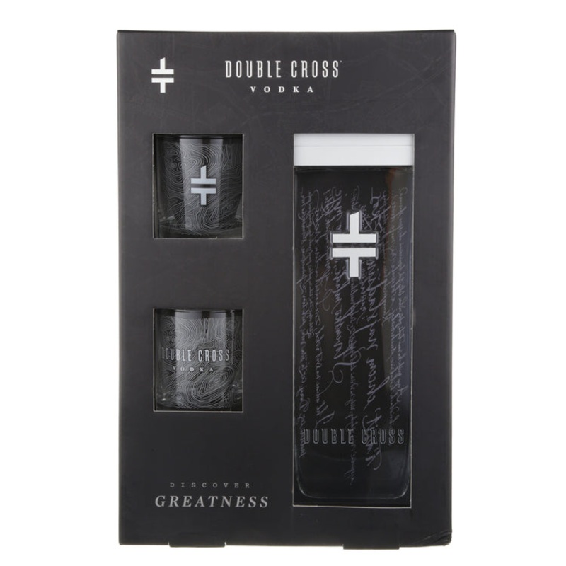 DOUBLE CROSS VODKA 80 W/ ROCKS GLASS 750ML 750ML