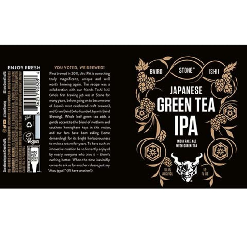 Baird Stone Ishii Japanese Green Tea IPA 12OZ SINGLE CAN