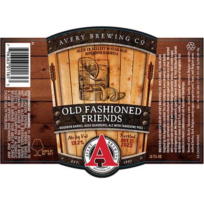 Avery Old Fashioned Friends Quadrupel Ale 12OZ SINGLE BTL