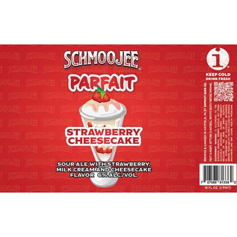 Imprint Beer Schmoojee Parfait Strawberry Cheesecake Sour Ale 16OZ CAN