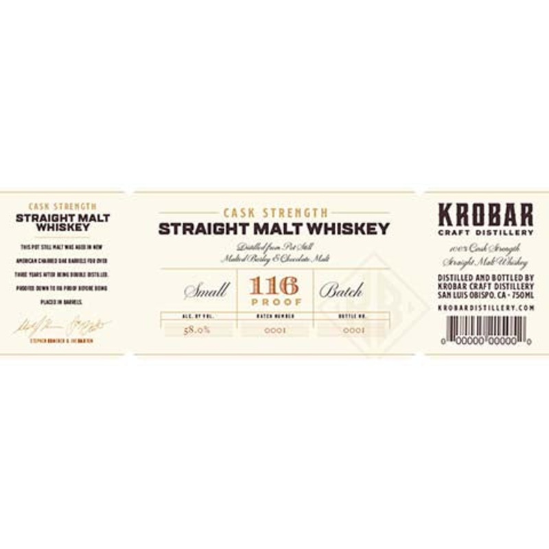 Krobar Cask Strength Single Malt Whiskey 750ML BTL
