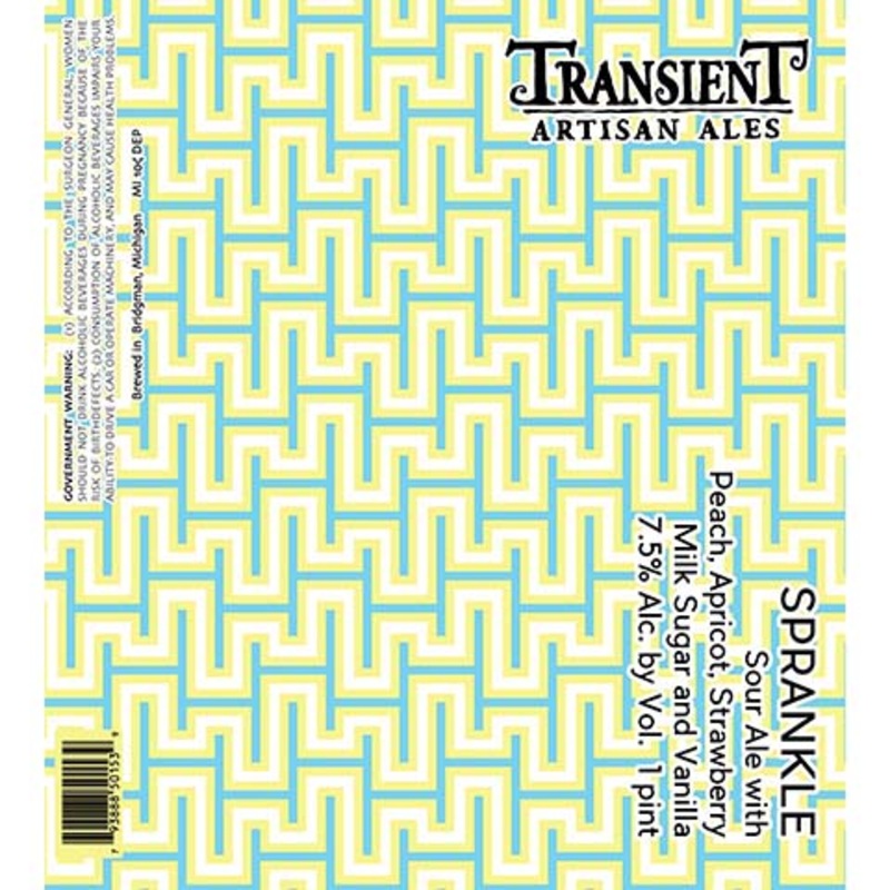 Transient Artisan Ales Sprankle Sour Ale 16OZ SINGLE CAN