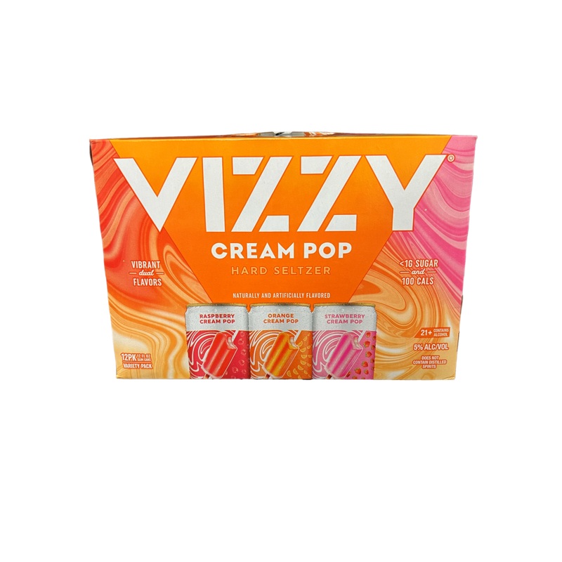 Vizzy Cream Pop Hard Seltzer Variety 12 Pack Cans