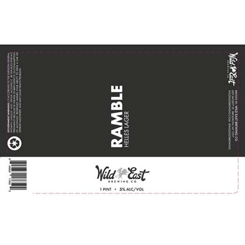 Wild East Ramble Helles Lager 16OZ SINGLE CAN