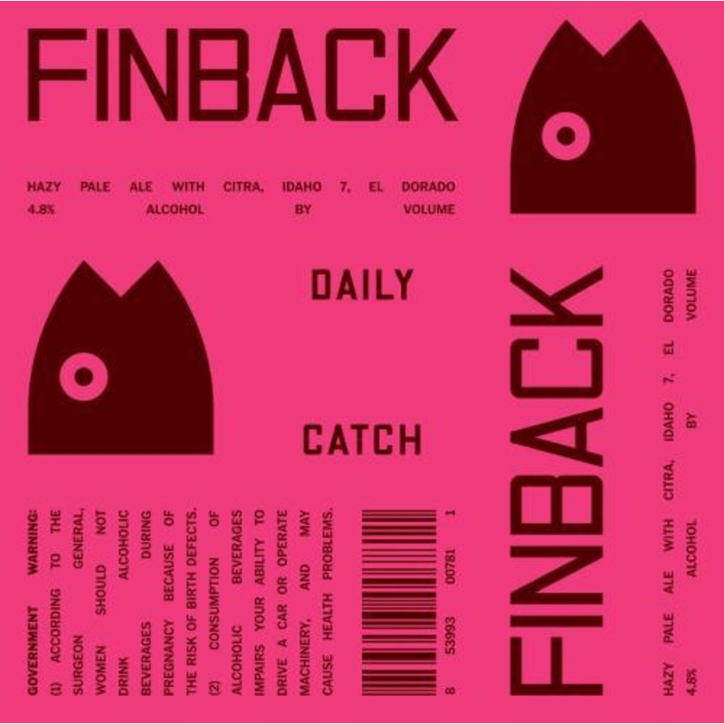 Beer Finback Brewing 4pk Daily Catch Hazy IPA 21531
