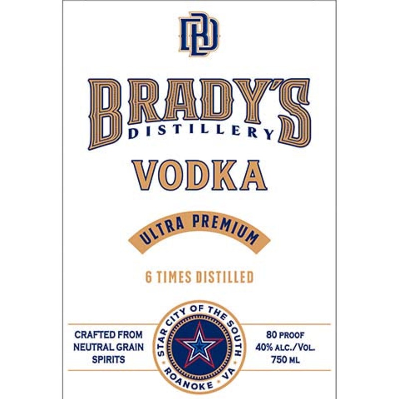 Brady’s Distillery Vodka 750ML BTL