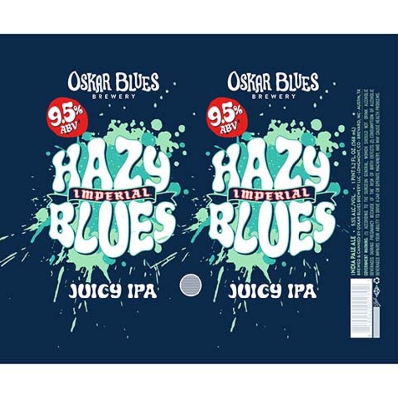 Oskar Blues Hazy Blues Imperial Juicy IPA 19.2OZ SINGLE CAN