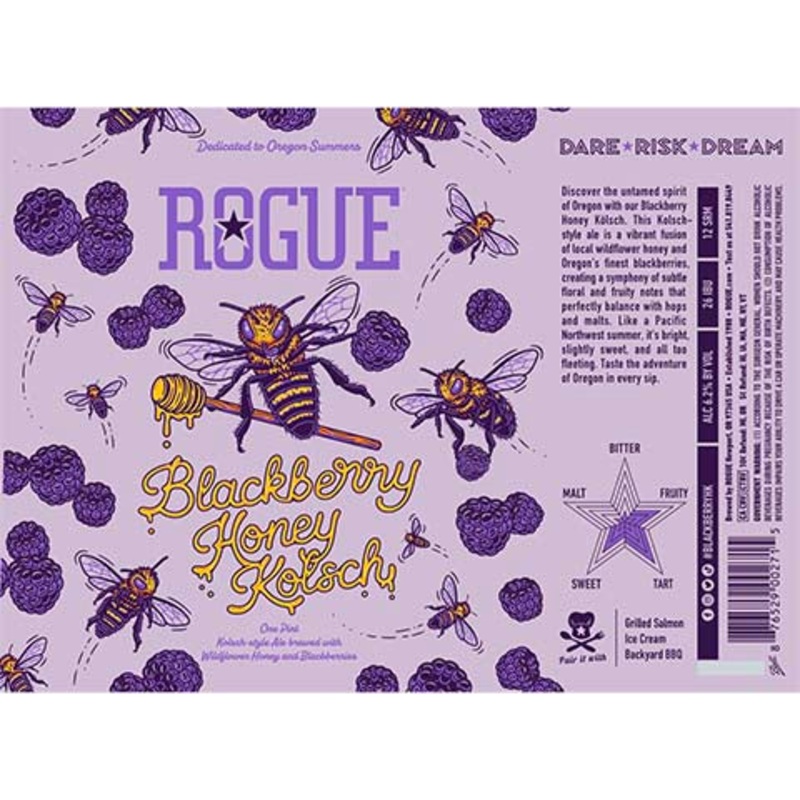 Rogue Blackberry Honey Kolsch 12OZ SINGLE CAN