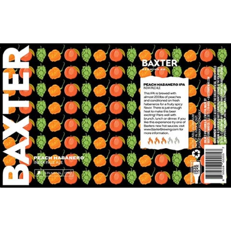 Baxter Peach Habanero IPA 16OZ SINGLE CAN