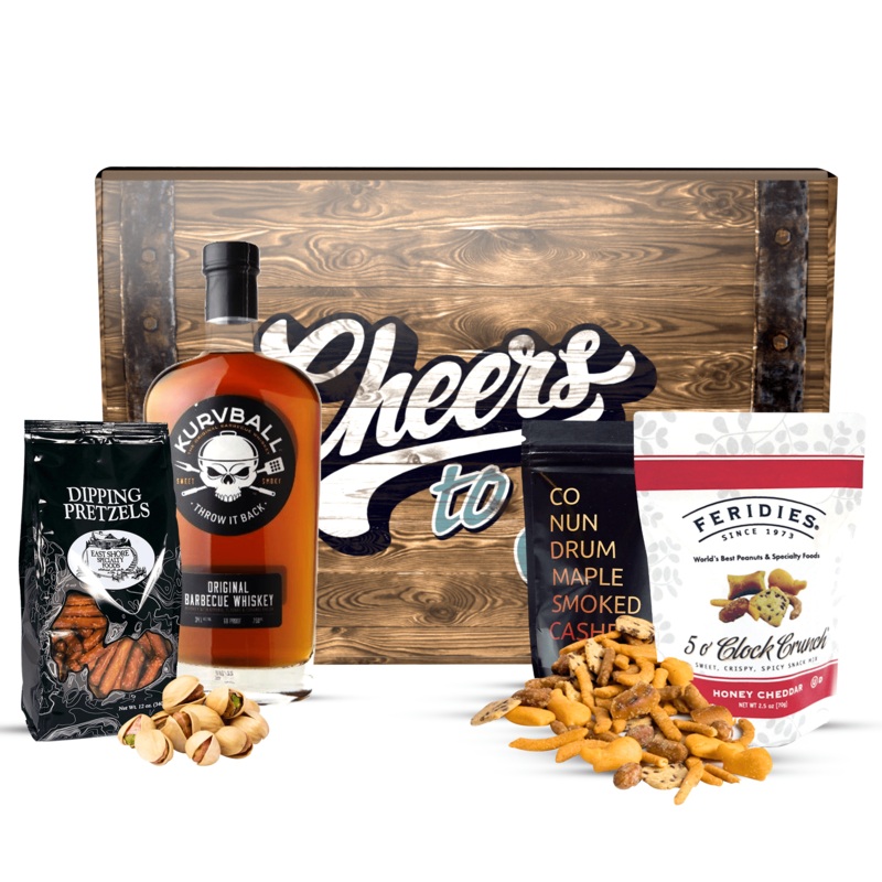 Kurvball Whiskey Gift Basket Cheers