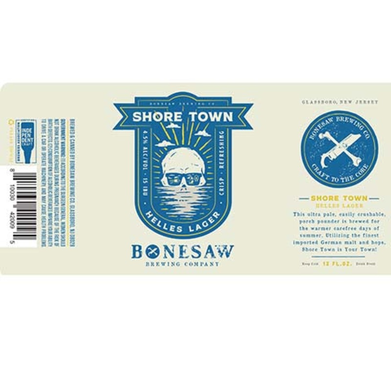 Bonesaw Shore Town Helles Lager 12OZ SINGLE CAN