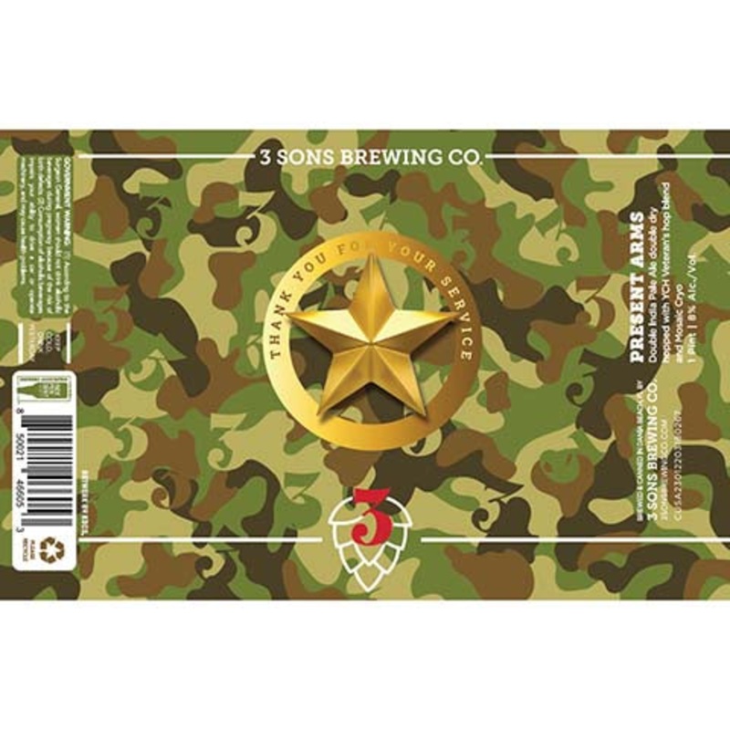 3 Sons Present Arms DIPA 16OZ SINGLE CAN
