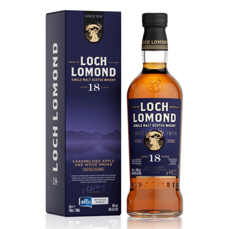 Loch Lomond Single Malt Scotch Caramelised Apple And Wood Smoke 18 Year Whiskey 750 ML
