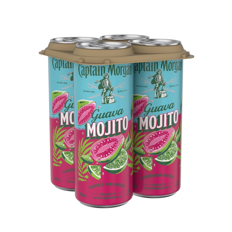 CAPTAIN MORGAN GUAVA RUM MOJITO 355ML 4PK CAN @ Red Deer [1055809] 1420 ml