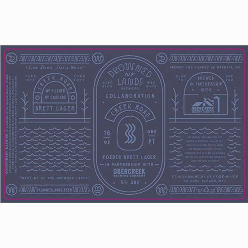 Drowned Lands Creek Road Foeder Brett Lager 16OZ SINGLE CAN