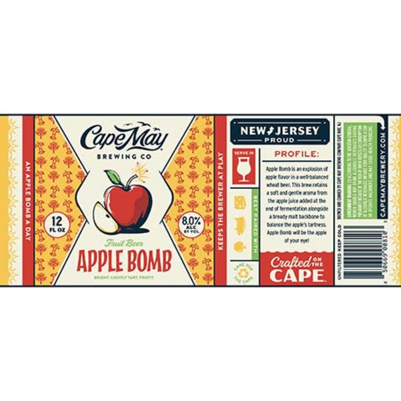 Cape May Apple Bomb Fruit Beer 12OZ SINGLE CAN