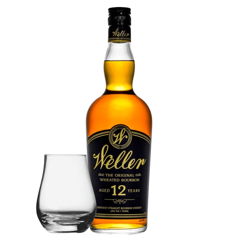 Weller 12 Year Old Kentucky Straight Wheated Bourbon 700mL with Spey Dram Glass