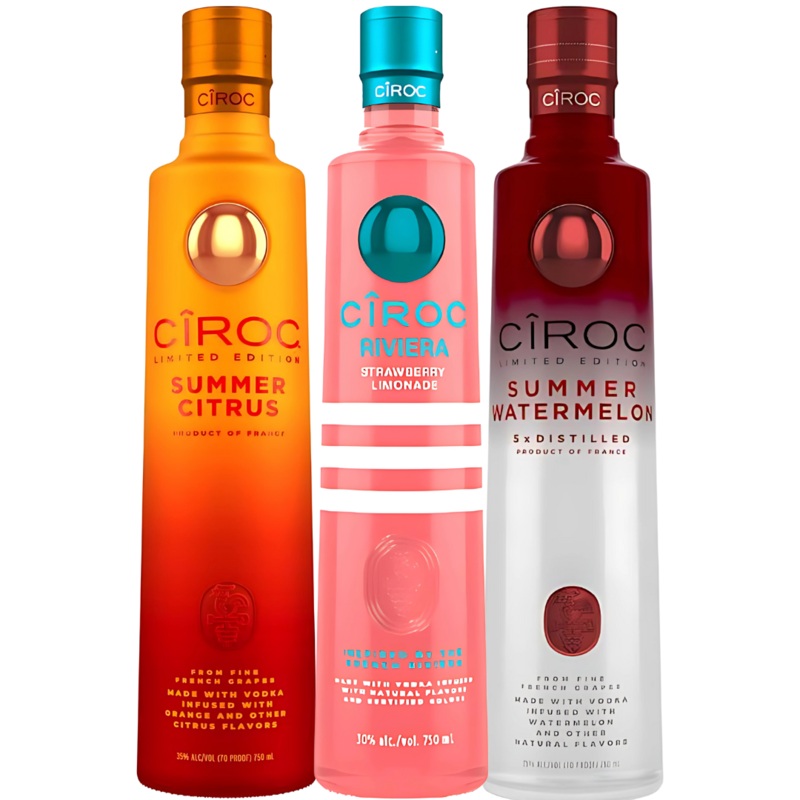 Ciroc Summer Bundle: Summer Citrus, Watermelon & Riviera Strawberry